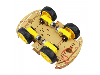 Car chassis 4WD 4AA Battery Box DIY Smart Science Robot Car Chassis Kit