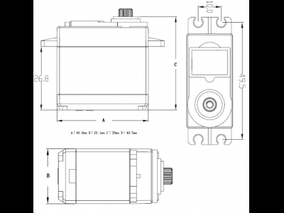 Standard 6kg Plastic Gears Analog Servo FS5106B Generic Standard Size 6kg Plastic Gears Analog Servo FS5106B