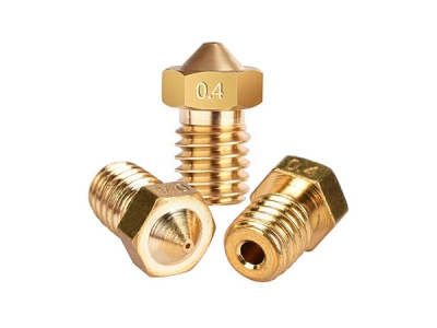 M6 Threaded Nozzle Full Metal 0.2/0.3/0.4/0.5/0.6mm Optional for 1.75 Filament V5 V6 Hotend Extruder 3D Printer