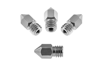 3D Printer Threaded Stainless Steel MK8 Nozzle M6 0.2 0.3 0.4 0.5 0.6mm for 1.75mm Filament for CR10 CR-10S Ender 3 Ender 5