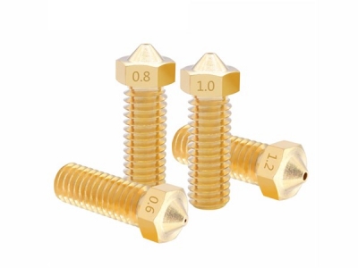 3D Printer M6 Volcano Extra Lengthen Copper Brass Nozzle Full Metal Nozzle 0.6mm/0.8mm/1.0/1.2mm for 1.75mm/3.0mm Fliament