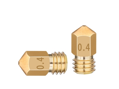 3D Printer Parts M6 Threaded Nozzle Full Brass 0.4mm /1.75mm Filament For V5 V6 Hotend Extruder