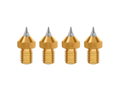 3D printer parts New E3D V5 V6 Brass Nozzle M6 threaded 0.2/0.3/0.4/0.5mm Removable Stainless Steel Tips for 1.75mm filamnet