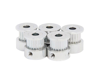 20 tooth Timing Pulley Aluminum 3D Printer Parts 2GT 20teeth Bore 5mm Width 6mm Part Synchronous Wheel Gear with Screw Teeth