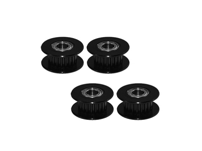 GT2 Idler Pulley 20 Teeth  Bore 3mm 4mm 5mm 3D Printer Parts Aluminum 2GT Timing Pulley Belt Width 6mm  Black