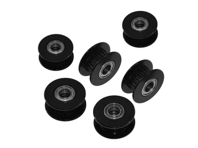 GT2 Idler Pulley 20 Teeth  Bore  5mm 3D Printer Parts Aluminum 2GT Timing Pulley Belt Width 10mm  Black