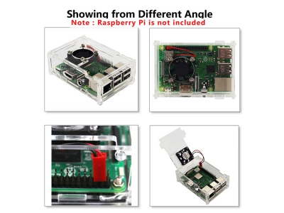 For Raspberry Pi 3 Model B Acrylic Case Transparent Box Shell for Raspberry Pi Model B 3B Plus Enclosure