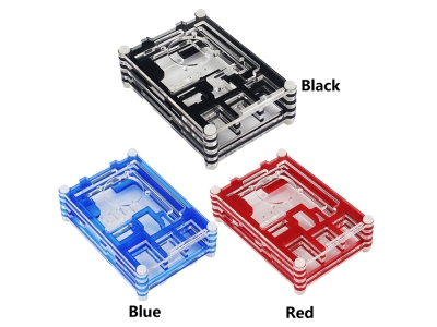 For Raspberry Pi 3B Plus Case Shell Box 9 layer Acrylic Shell Cover CPU Cooling Fan and Heat Sink for Raspberry Pi 3 Model B+