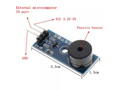 3.3V-5V Passive Buzzer Module Alarm Sensor Beep Board Module For Smart Car IO I/O Interface Of SCM With DuPont Line