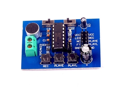 ISD1820 Voice Board Module Blue PCB Version (On-board Microphone) Sound Recording Module