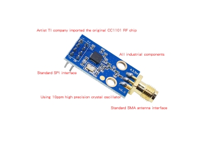 CC1101 Wireless Module With SMA Antenna Wireless Transceiver Module  433MHZ