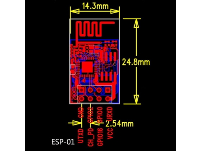 ESP8266 ESP-01 ESP01 ESP 01 Serial Wireless WIFI Module For Arduino Transceiver Receiver Board