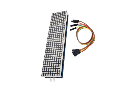 MAX7219 Dot Matrix Module Microcontroller 4 In One Display with 5P Line 4 in 1 Red/Green