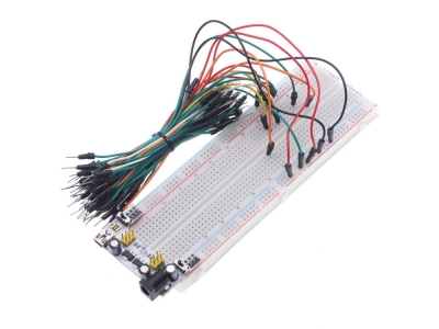 3.3V/5V MB102 Breadboard power module+MB-102 830 points Solderless Prototype Breadboard kit +65 Flexible jumper wires