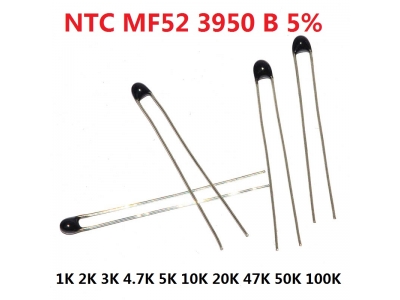 NTC Thermistor Thermal Resistor MF52 NTC-MF52AT 1K 2K 3K 4.7K 5K 10K 20K 47K 50K 100K 5% 3950B 1/2/3/4.7/K Ohm R kit