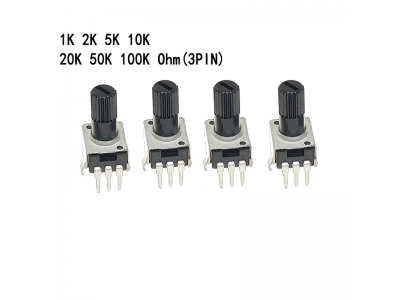 RV09 Vertical 12.5mm Shaft 1k 2k 5k 10k 20k 50k 100k 0932 Adjustable Resistor 9 Type 3pin Seal Potentiometer IBUW