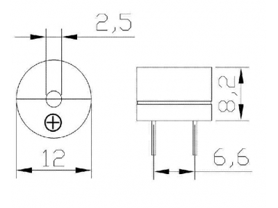 Passive Buzzer AC 12MM*8.5MM 12085 16R Resistance 3V 5V 9V 12V In Common Use New Wholesale